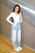 Jeans Balloon Mini Strappi