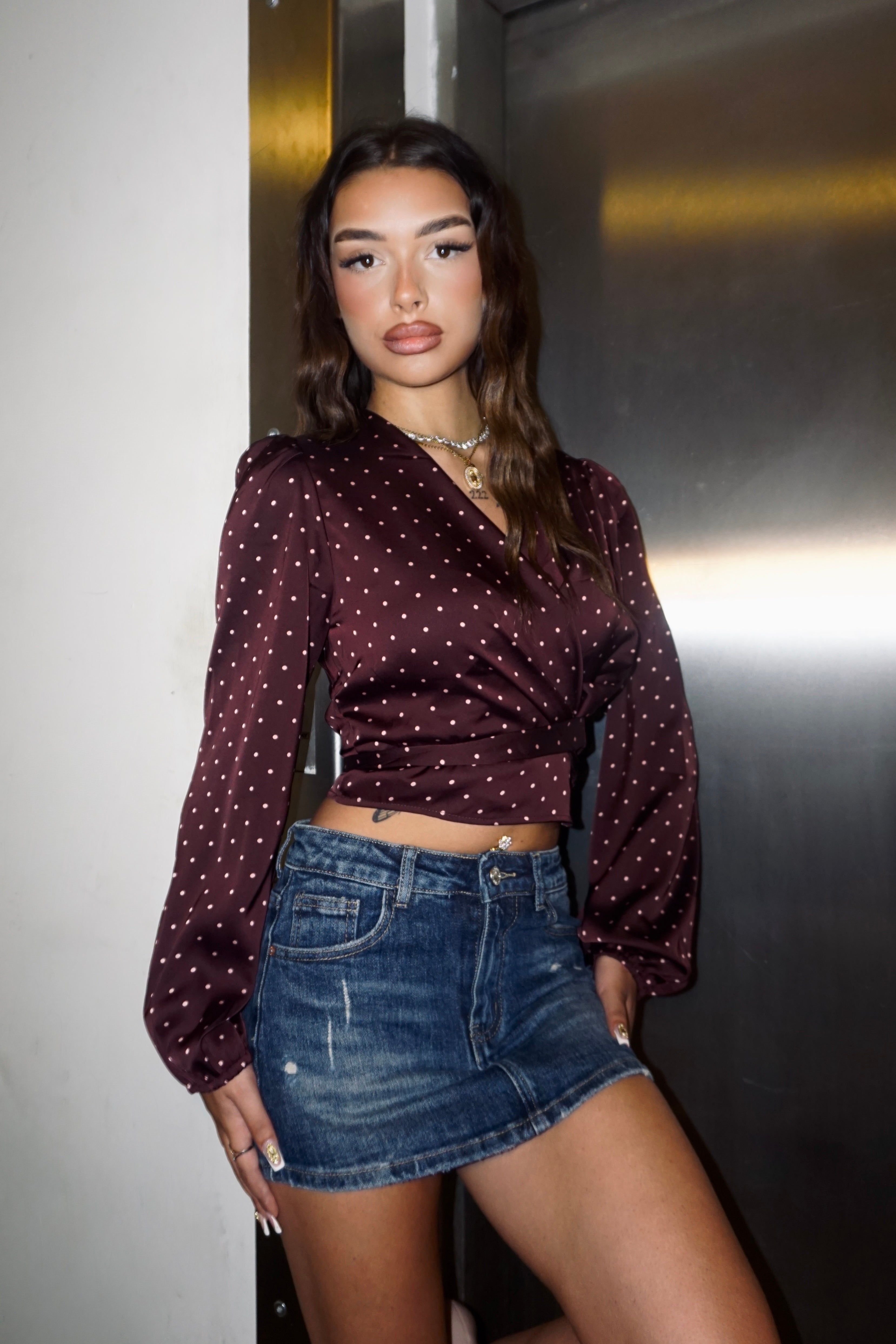 Camicia Incrocio Pois