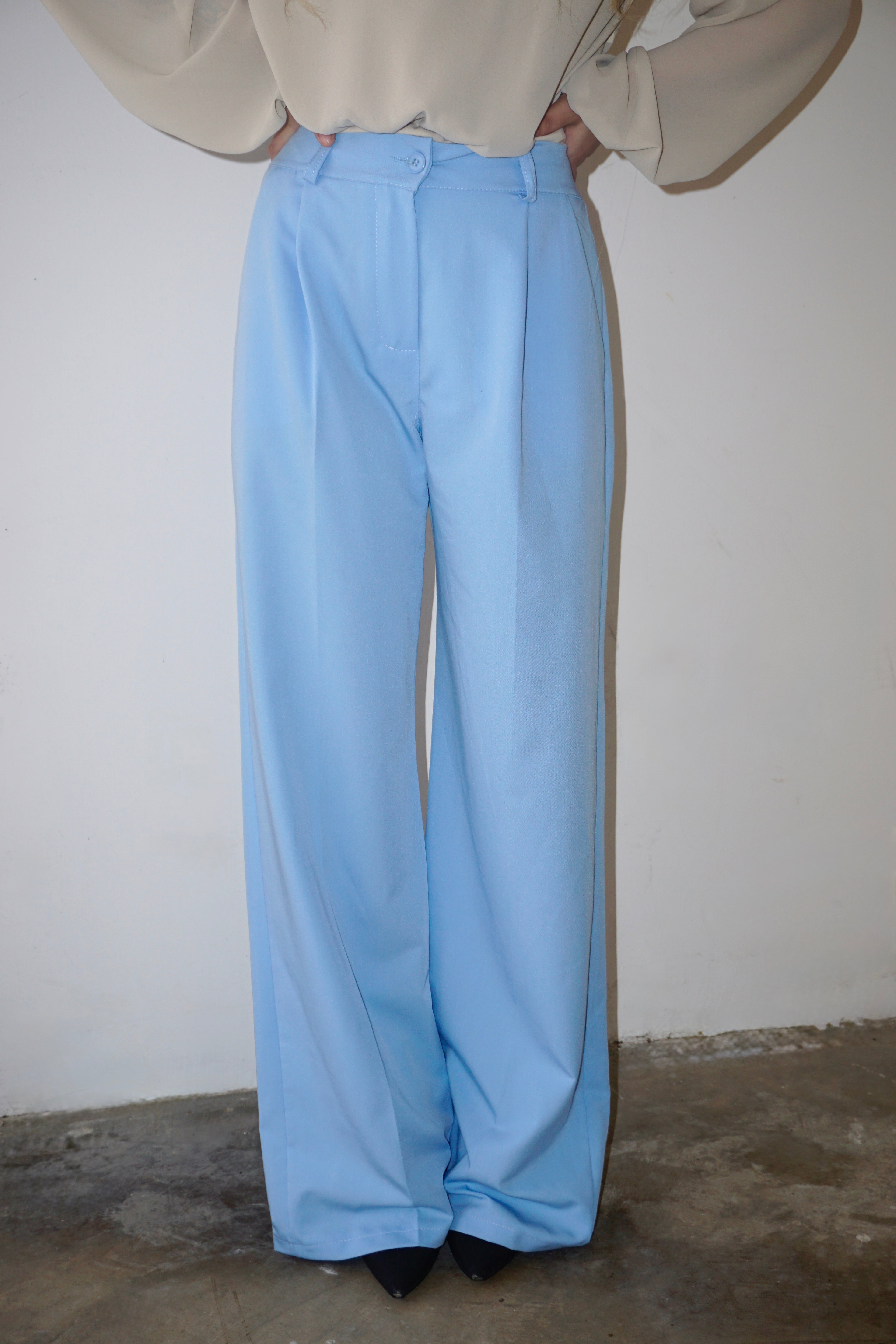 Pantalone Tailleur Azzurro