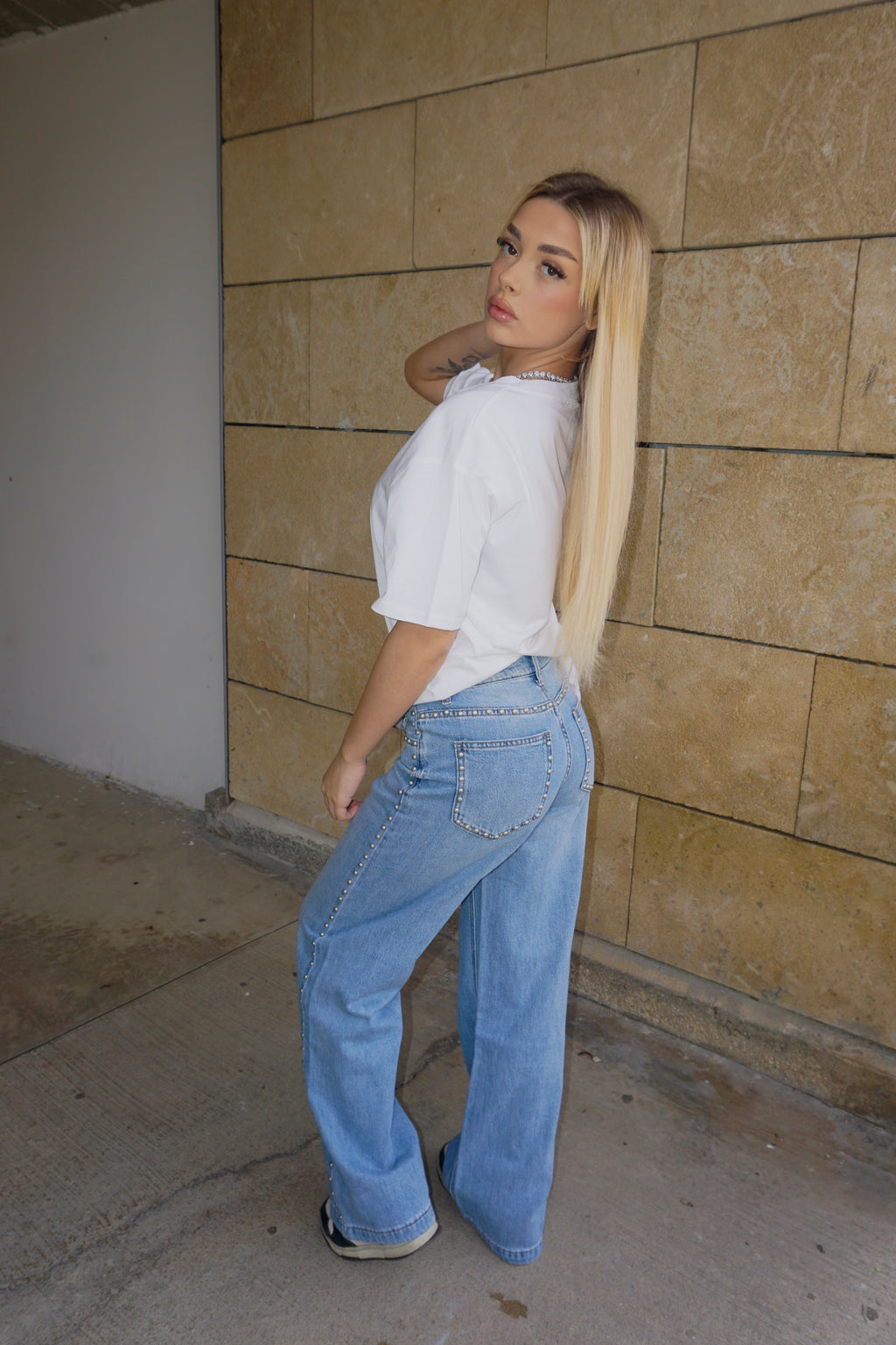 Jeans Borchie Wide-leg