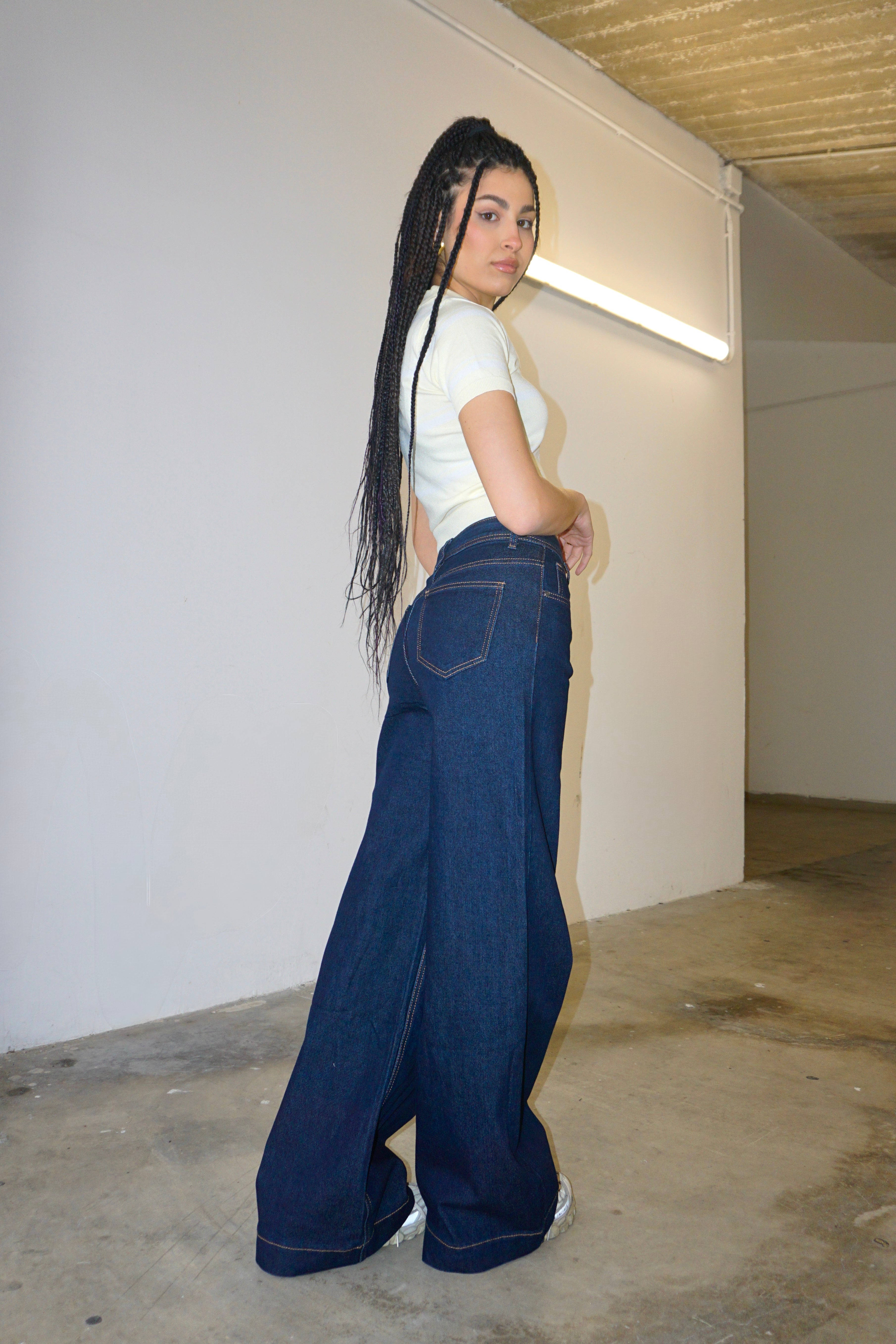 Jeans Wide-leg Blu