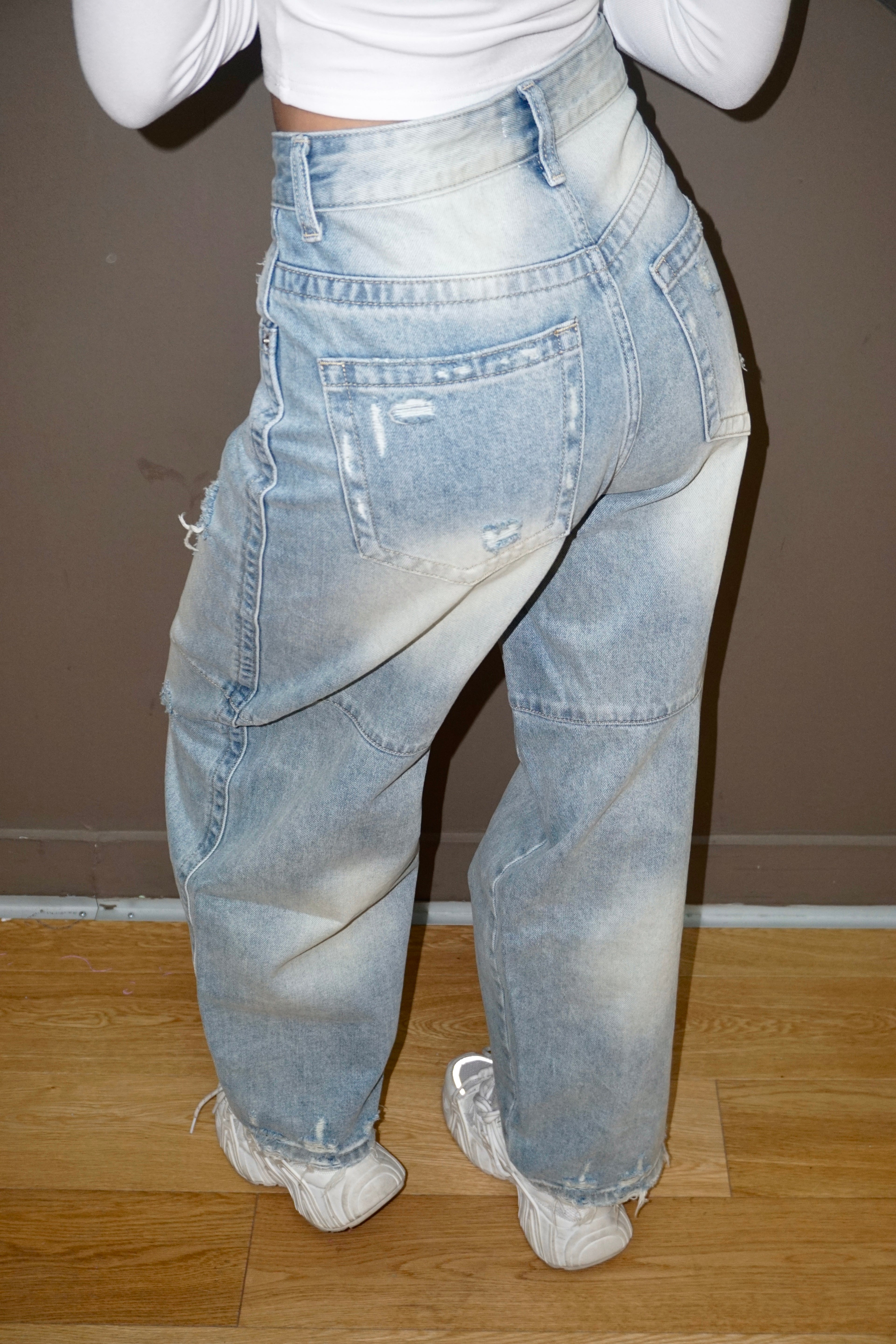 Jeans Balloon Mini Strappi