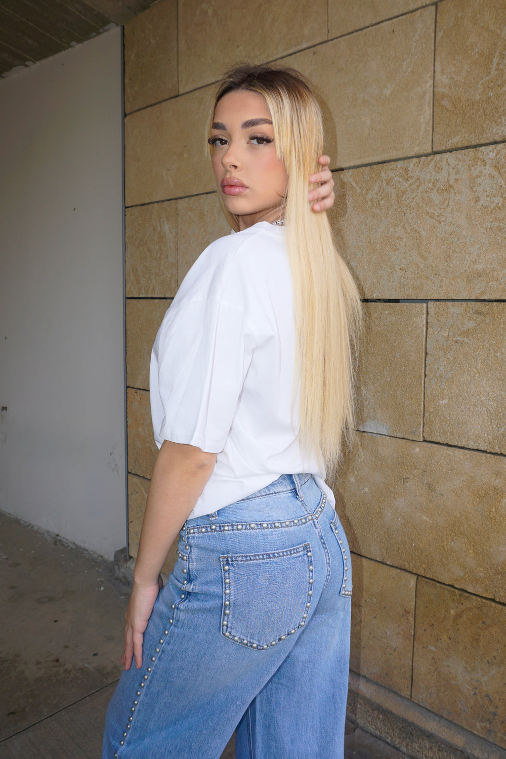 Jeans Borchie Wide-leg